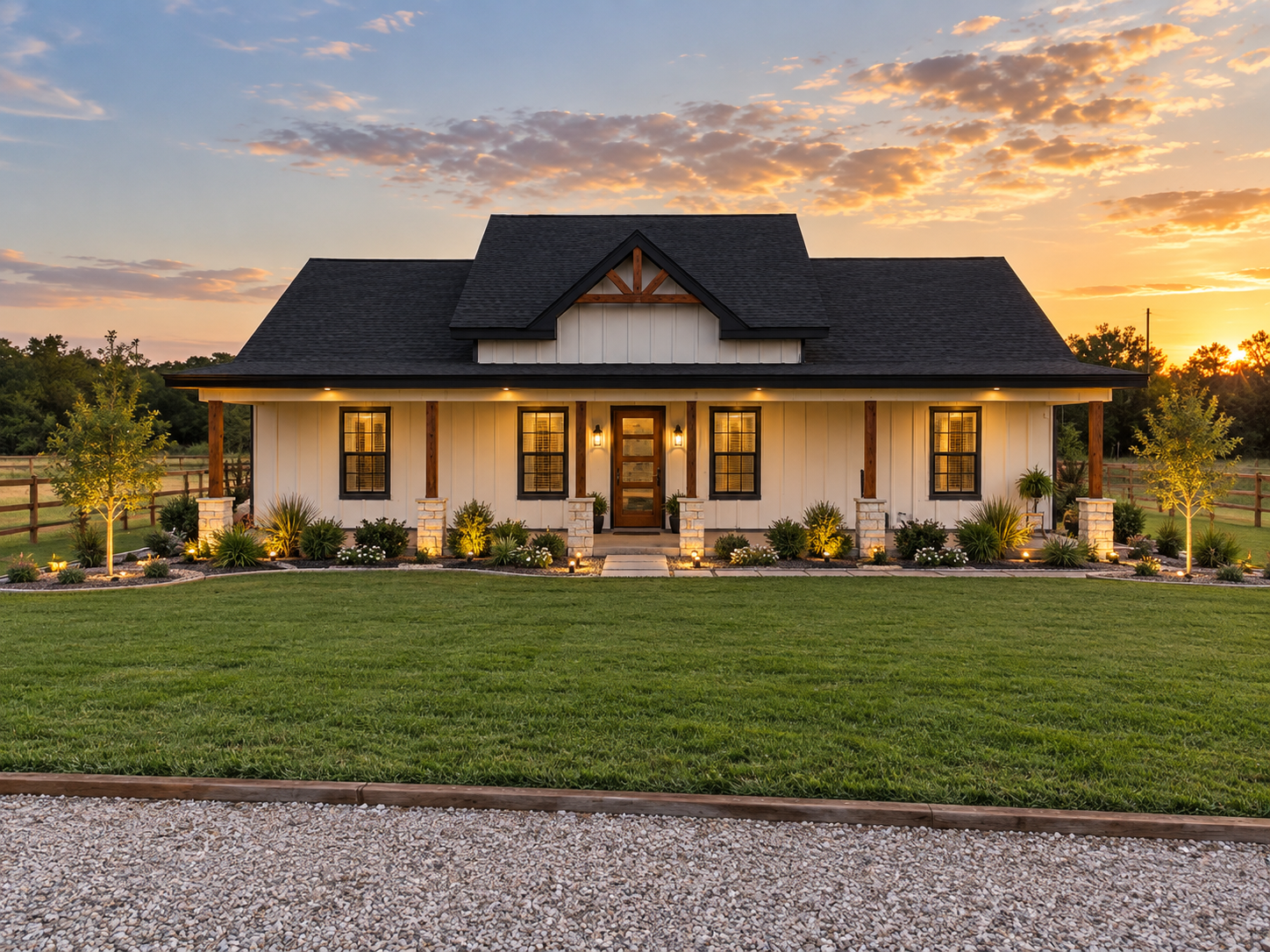 Modern Ranch-Style Home by Double T Builders